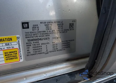 2016 Buick Enclave Convenience z USA, uszkodzony, nr VIN 5GAKRAKD4GJ123679